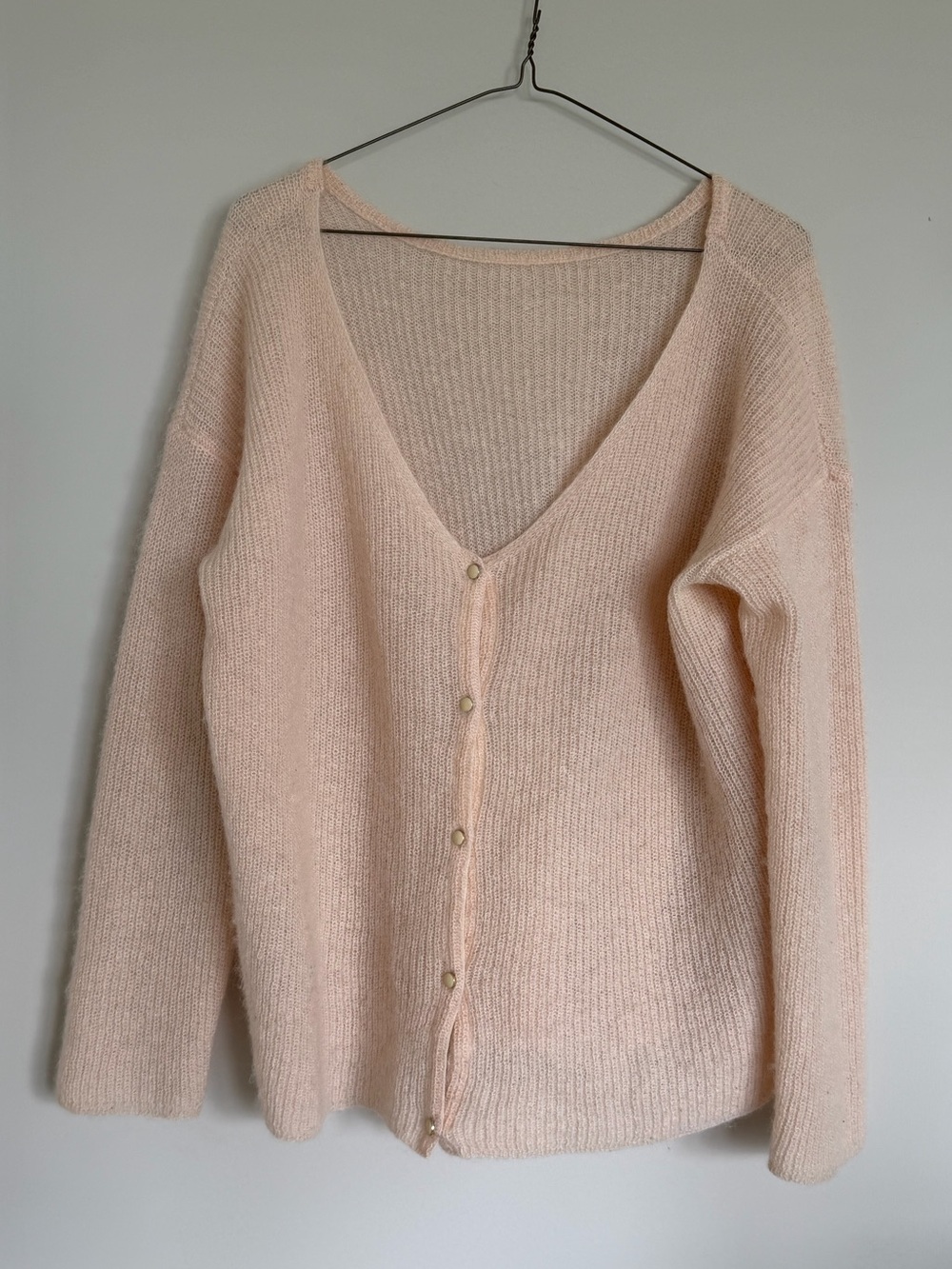 Sezane “Barry” Cardigan in Light Peach, Size Medium - EUC - Picture 3 of 8